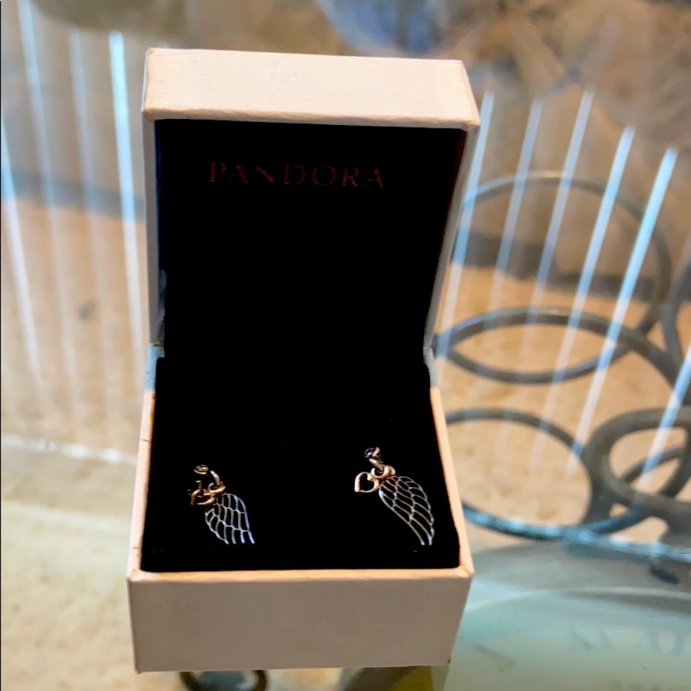 Pandora Heart/Wing Earrings